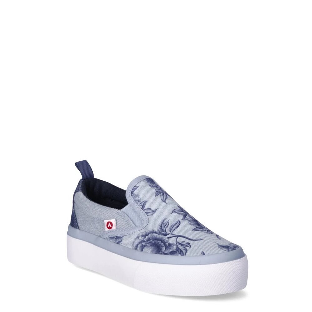 Airwalk Girls Slip-On Twin Gore Skate Shoes, Size 3, Slip-On, Round Toe Demin